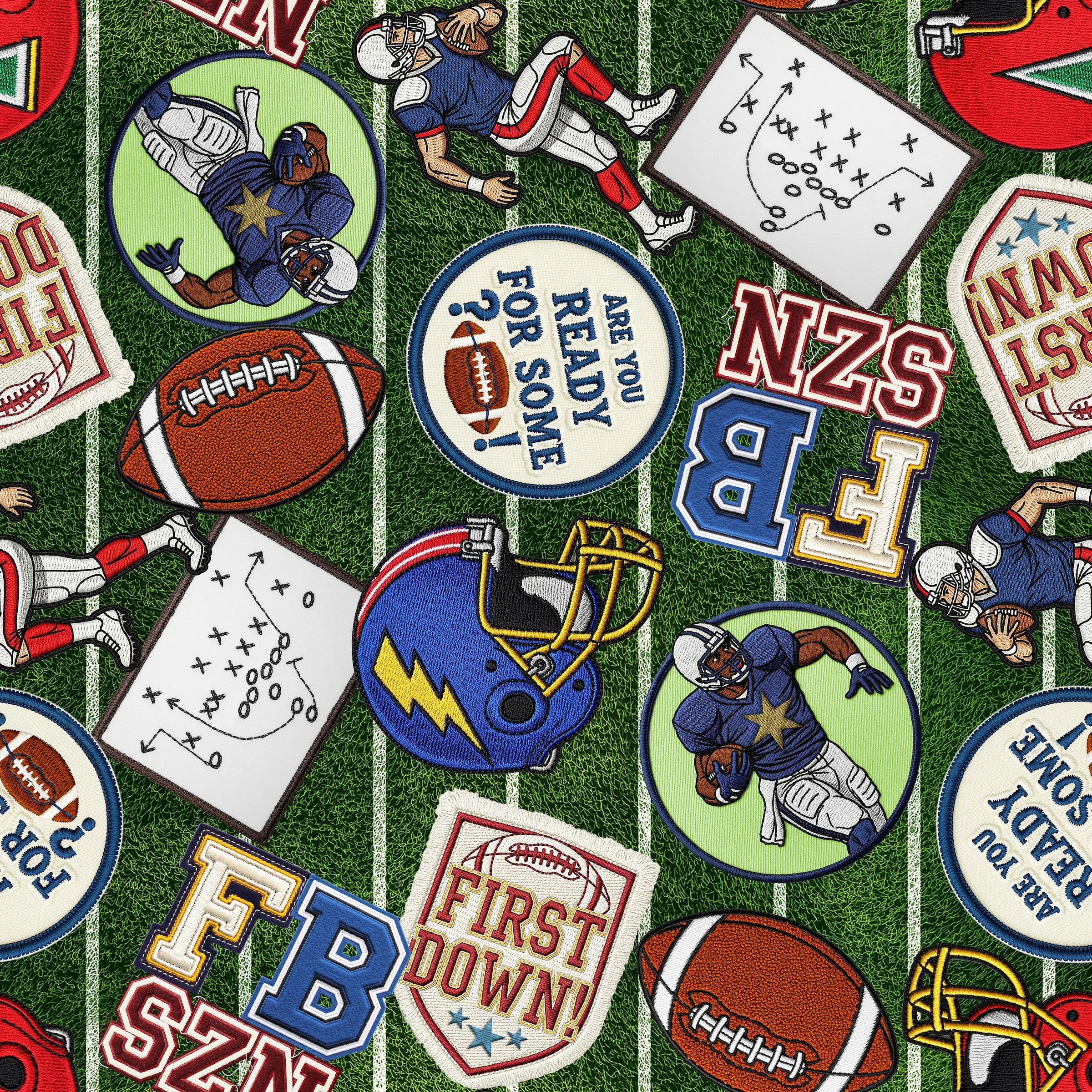 Fabric Sykel Enterprises Football Game On by the Quarter Yard 10557-FOOT