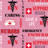 Fabric Sykel Enterprises Nurse Heather Print Logo by the Quarter Yard 1181NURSE