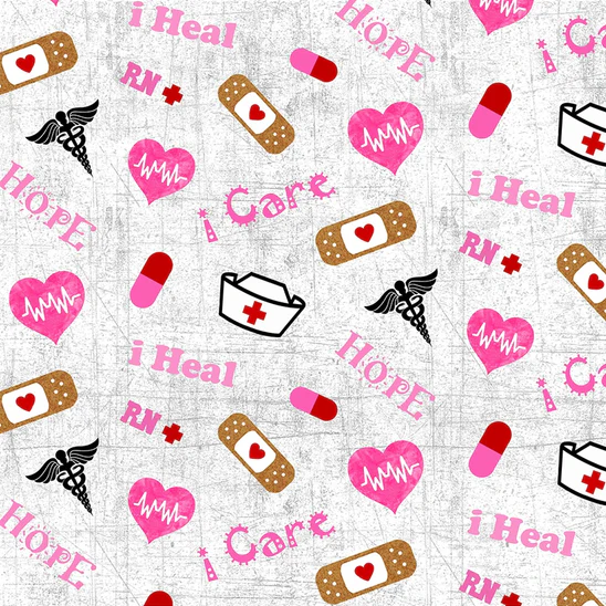 Fabric Sykel Enterprises Nurse Tossed by the Quarter Yard 10302