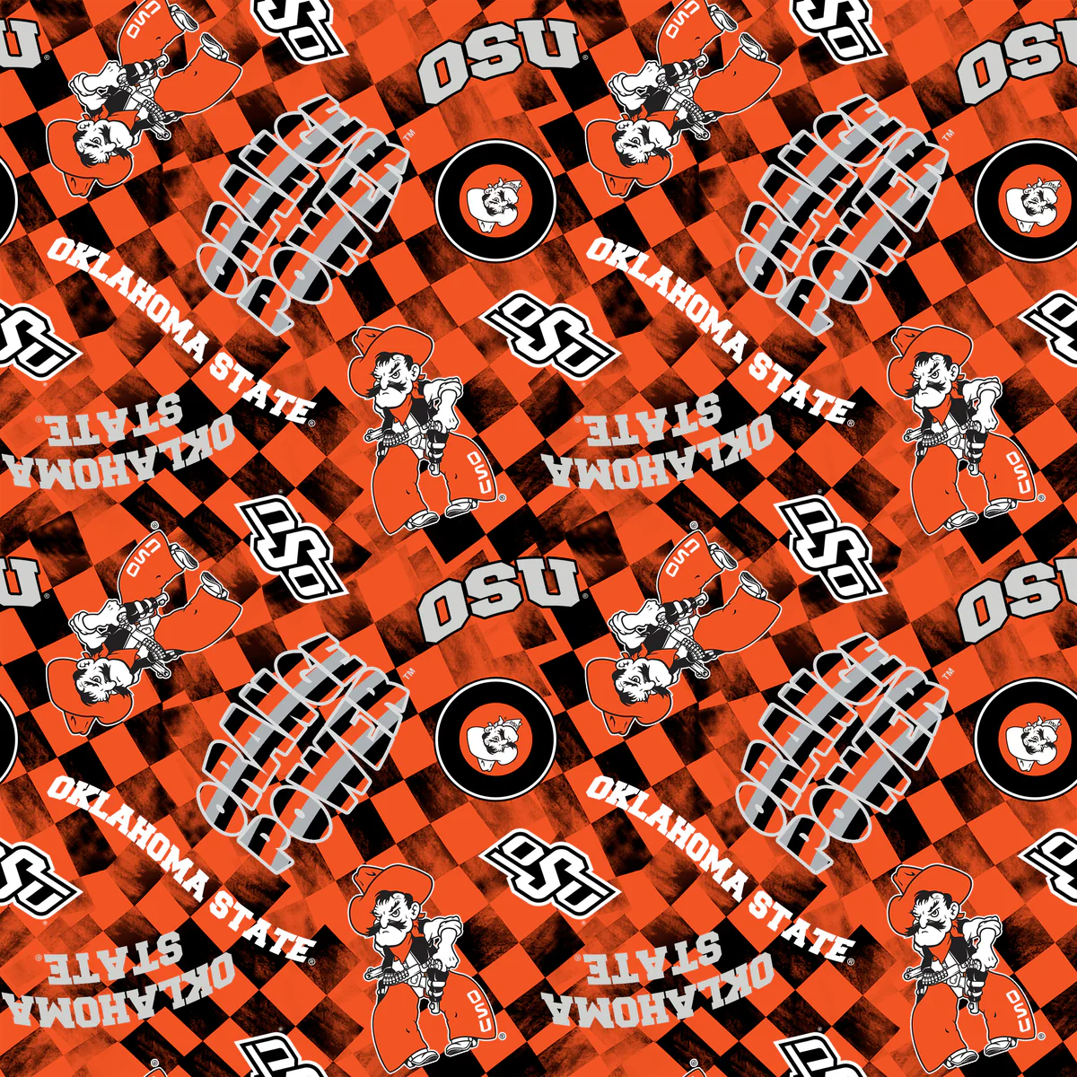 Fabric Sykel Enterprises Orange Oklahoma State University Canvas Duck Cloth by the Quarter Yard OSU1380-ORANGE