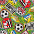 Fabric Sykel Enterprises Soccer Game On by the Quarter Yard 10557-SOCC