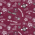 Fabric Sykel Enterprises Texas A&M University Home State by the Quarter Yard TAM1208