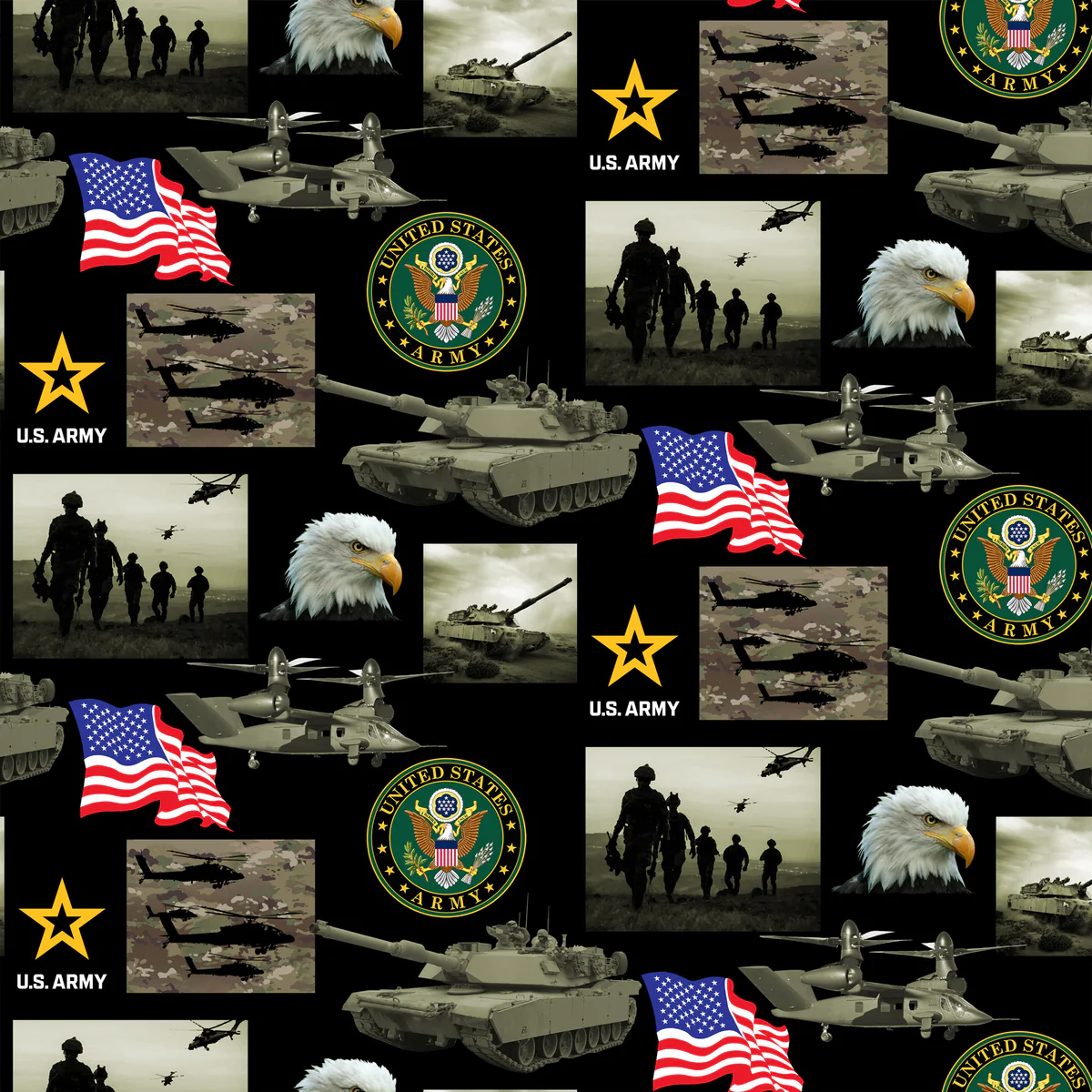 Fabric Sykel Enterprises U.S. Army Geometric by the Quarter Yard 021-2A