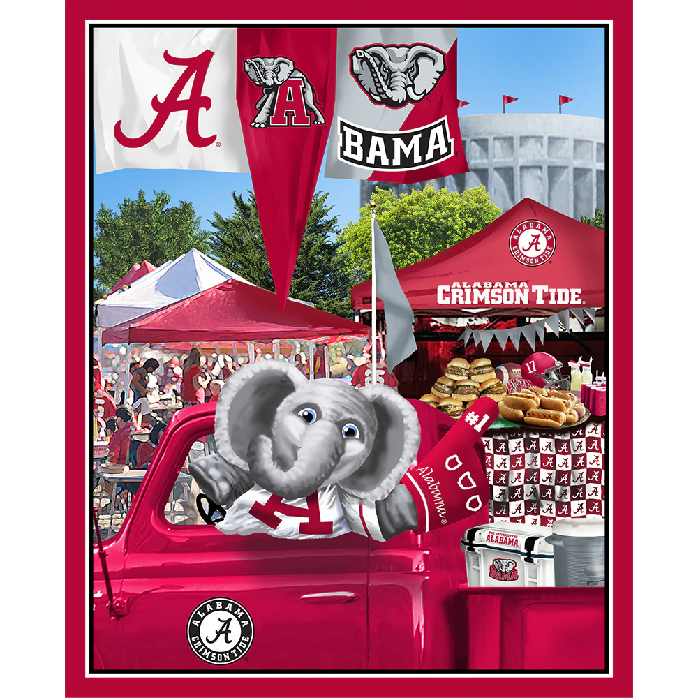 Fabric Sykel Enterprises University of Alabama Tailgate Panel AL1157
