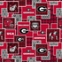 Fabric Sykel Enterprises University of Georgia Argyle Boxes by the Quarter Yard GA1371