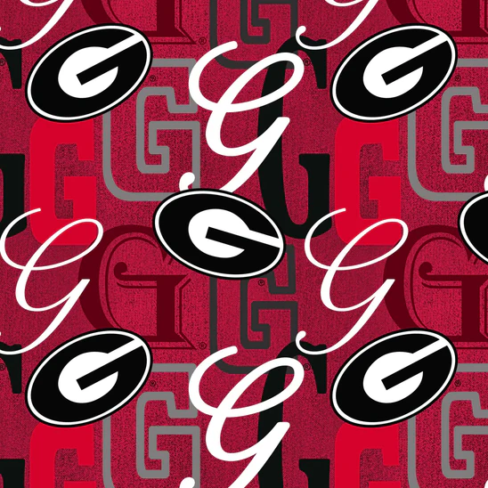 Fabric Sykel Enterprises University of Georgia Letters by the Quarter Yard GA1372