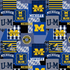 Fabric Sykel Enterprises University of Michigan Collegiate Minky Geo by the Quarter Yard MCHG1367