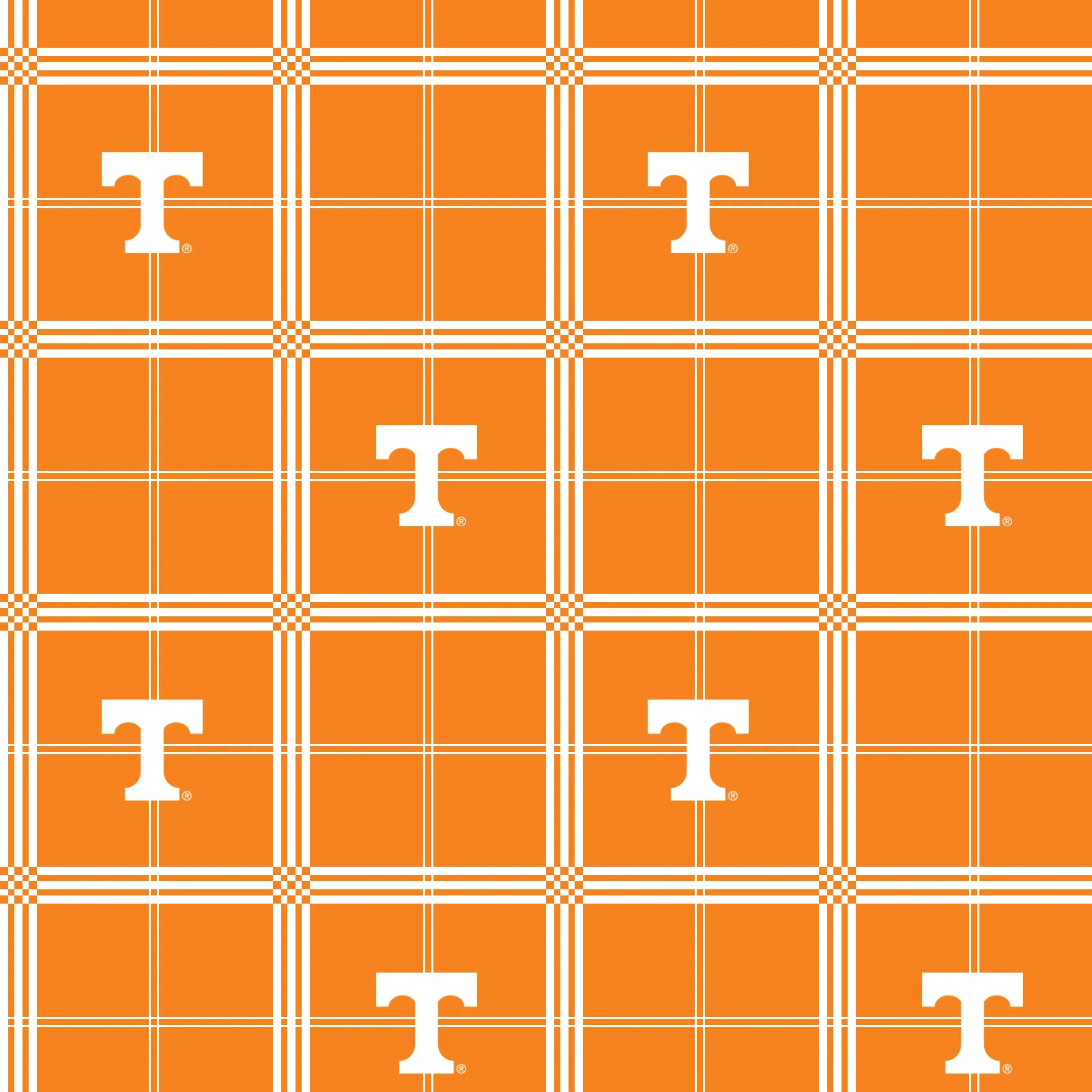 Fabric Sykel Enterprises University of Tennessee Plaid Flannel by the Quarter Yard TEN023