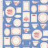 Fabric Tilda Blue Labels & Ornaments Something Blue by the Quarter Yard TIL110173