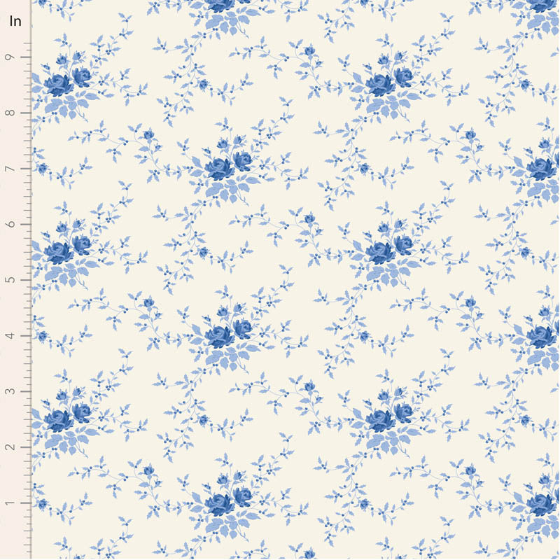 Fabric Tilda Blue Noel Something Blue by the Quarter Yard TIL100661