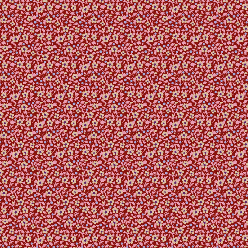 Fabric Tilda Burgundy Brie Basics by the Quarter Yard TIL130193