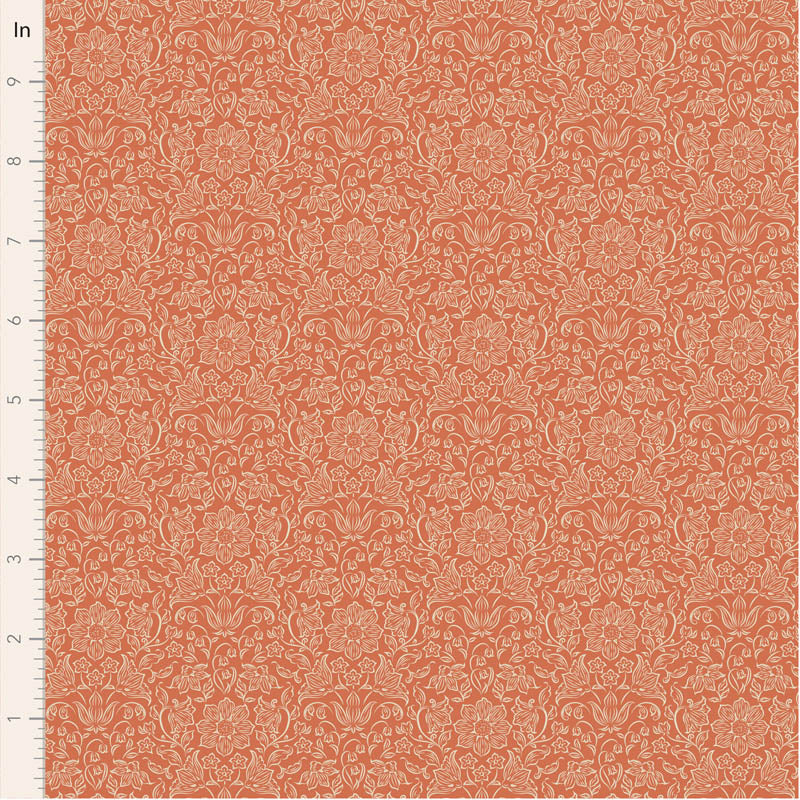 Fabric Tilda Coral Lila Songbird Blenders by the Quarter Yard TIL110152