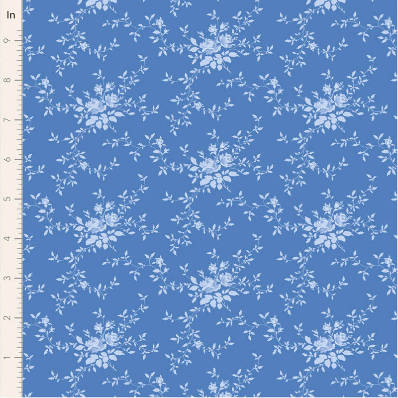 Fabric Tilda Cornflower Noel Something Blue by the Quarter Yard TIL100671