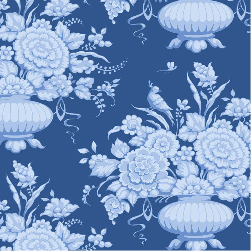 Fabric Tilda Denim Afina Something Blue by the Quarter Yard TIL100672