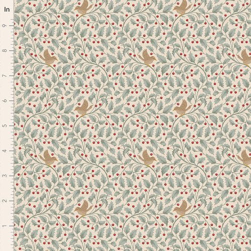 Fabric Tilda Duckegg Holly Merry Little Christmas by the Quarter Yard TIL100626
