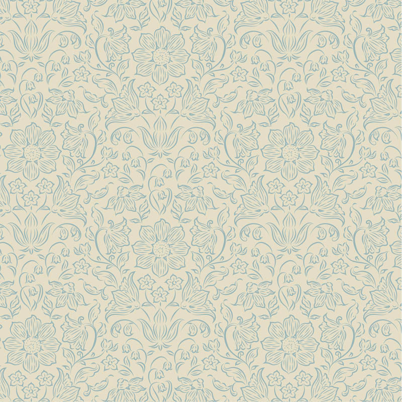 Fabric Tilda Light Blue Lila Songbird Blenders by the Quarter Yard TIL110156