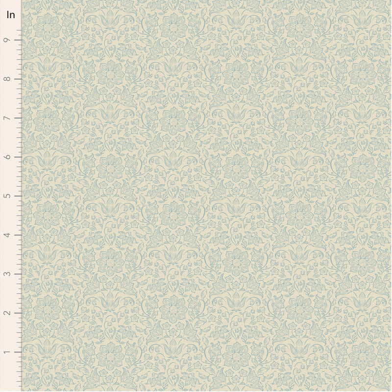 Fabric Tilda Light Blue Lila Songbird Blenders by the Quarter Yard TIL110156