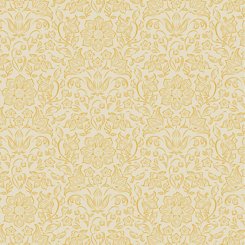 Fabric Tilda Light Yellow Lila Songbird Blenders by the Quarter Yard TIL110159