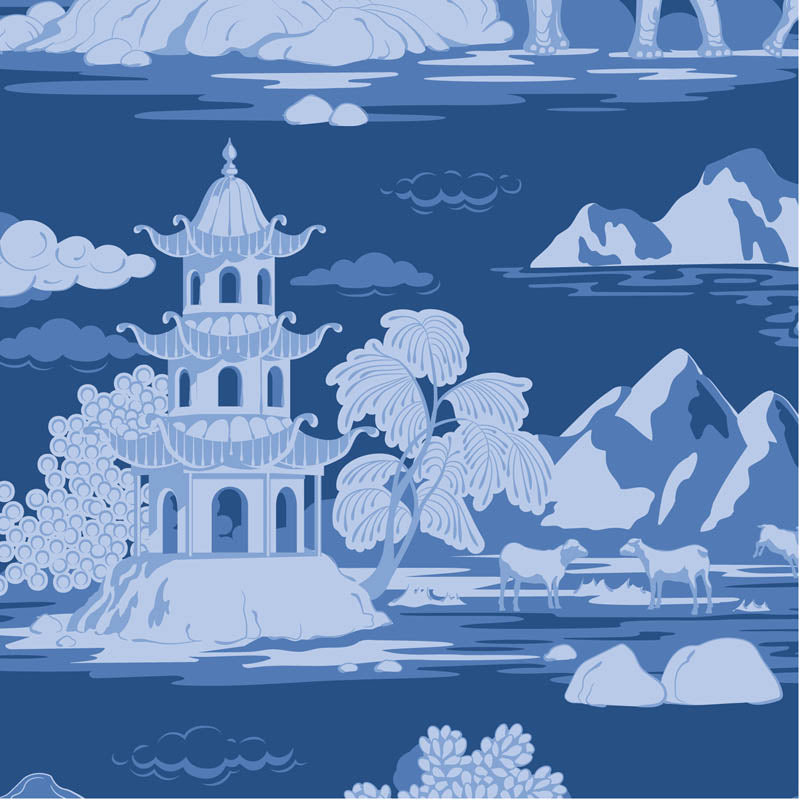 Fabric Tilda Night Cottonview Something Blue by the Quarter Yard TIL100680