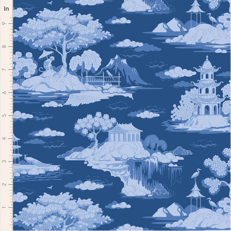 Fabric Tilda Night Cottonview Something Blue by the Quarter Yard TIL100680