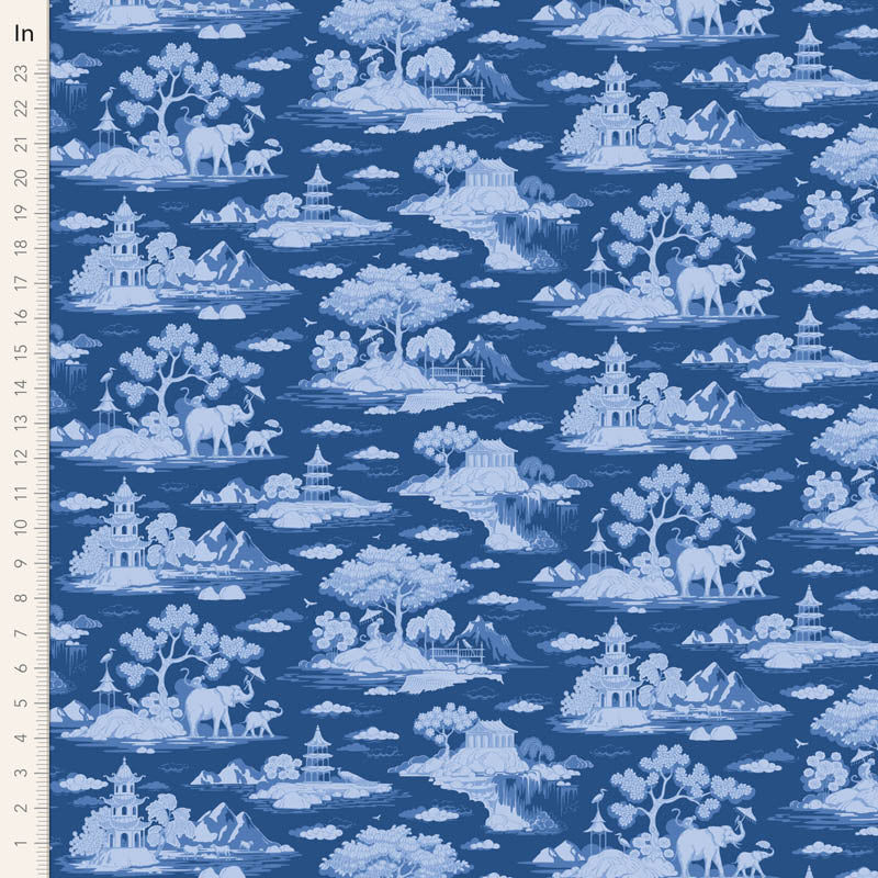 Fabric Tilda Night Cottonview Something Blue by the Quarter Yard TIL100680
