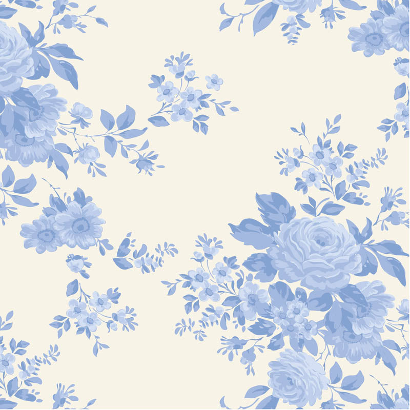 Fabric Tilda Pale Blue Carol Something Blue by the Quarter Yard TIL100664