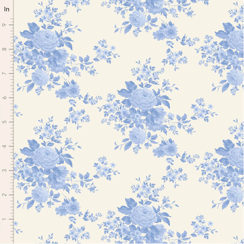 Fabric Tilda Pale Blue Carol Something Blue by the Quarter Yard TIL100664