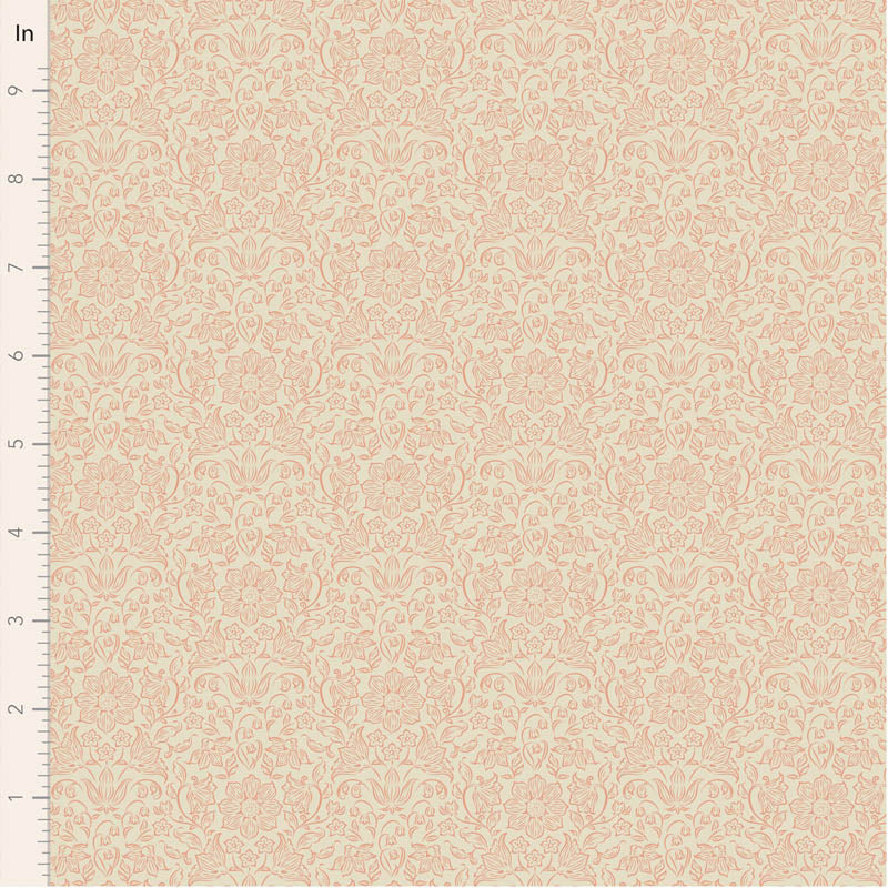 Fabric Tilda Peach Lila Songbird Blenders by the Quarter Yard TIL110150
