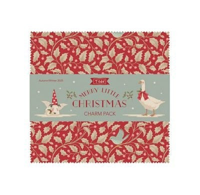 Fabric Tilda Precuts Merry Little Christmas 40pc 5" Charm Pack TIL300249