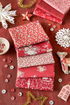 Fabric Tilda Precuts Red Merry Little Christmas 5pc Fat Quarter Bundle TIL300242