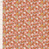 Floral pattern fabric with small flowers on a red background