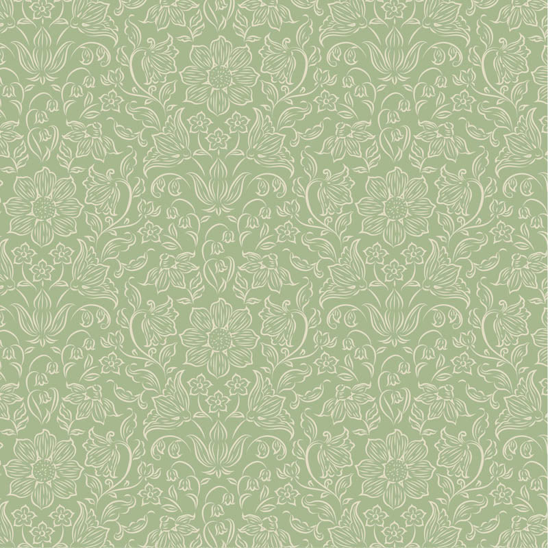 Fabric Tilda Sage Mist Lila Songbird Blenders by the Quarter Yard TIL110153
