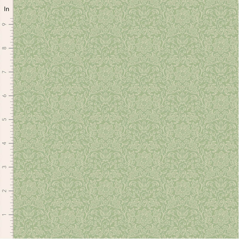 Fabric Tilda Sage Mist Lila Songbird Blenders by the Quarter Yard TIL110153