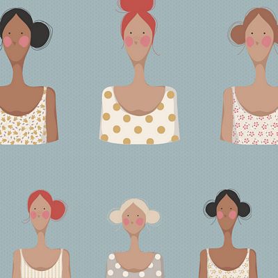 Fabric Tilda Sky Me and My Friend by the Quarter Yard TIL130104