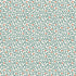 A repeating botanical pattern featuring sage green leaves and small orange berries on a warm off-white background.