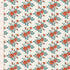 Floral pattern with red and green flowers on a white background