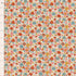 Floral pattern fabric with a ruler for scale on a white background
