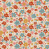 Pattern of colorful flowers on a beige background