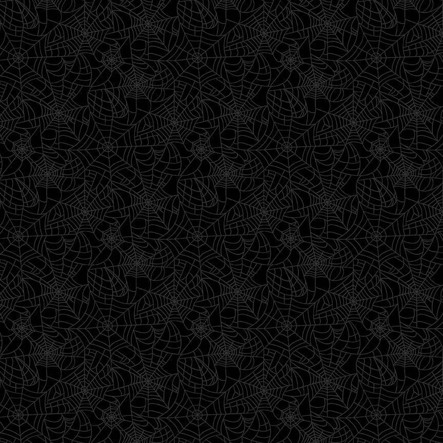 Black spider web pattern on a black background