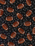 Fabric Timeless Treasures Black Tossed Footballs Football Season by the Quarter Yard SPORT-CD1228