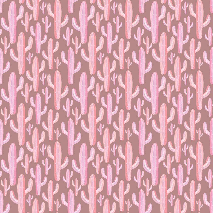 Fabric Timeless Treasures Brown Cactus Cowgirl by the Quarter Yard CD4305-BROWN