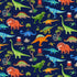 Fabric Timeless Treasures Navy Dinosaurs Scenic Dinosaur Dig by the Quarter Yard CD3846-NAVY