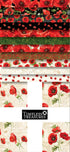 Fabric Timeless Treasures Precuts Poppy Passion 42pc 10" Squares Bundle CP10SQ42-CD-PASSION
