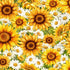 Fabric Timeless Treasures Sunflower Packed Daisies & Sunflowers You Are My Sunshine by the Quarter Yard FLEUR-CD3883
