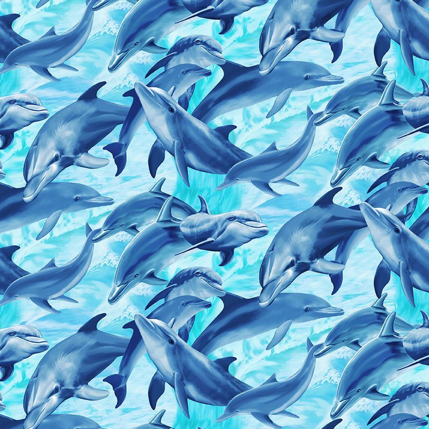 Pattern of dolphins swimming in water