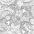 Fabric Timeless Treasures White Doodle Floral Impact Extra Wide 108" Wide Back by the Quarter Yard CD3840-WHITE