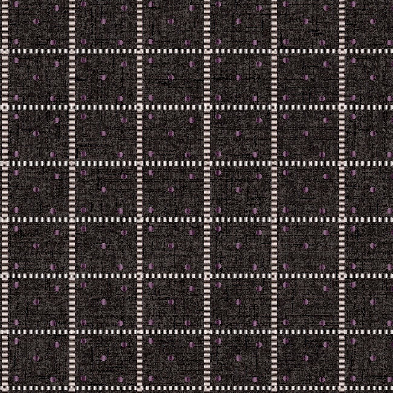 Fabric Wilmington Black Dots & Stripes Blackberry Bramble by the Quarter Yard 98763-961