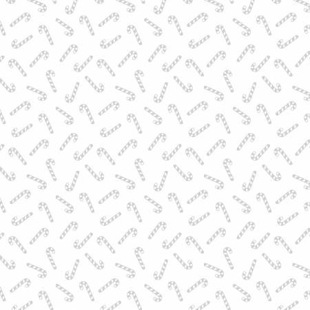 Pattern of candy canes on a white background