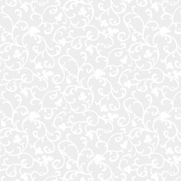 White decorative pattern on a white background