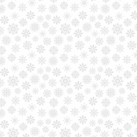 Pattern of small snowflakes on a white background